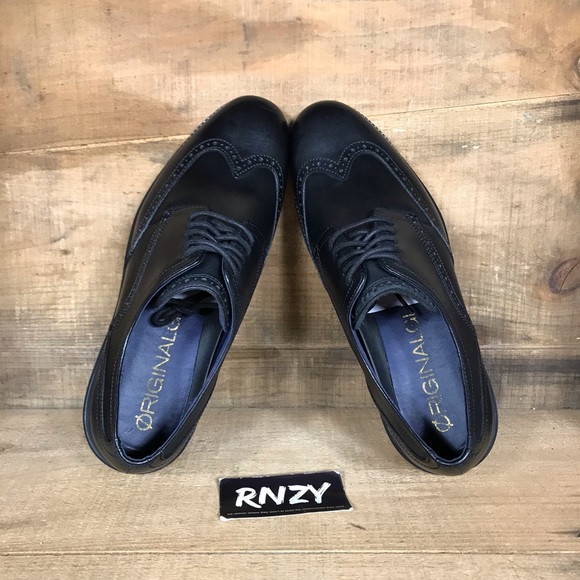 NEW Cole Haan Original Grand Wingtip Triple Black - Picture 5 of 8